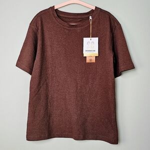 Sovereign Code Kids Sunset Popcorn Textured T-Shirt, Brown, Size MED 10/12